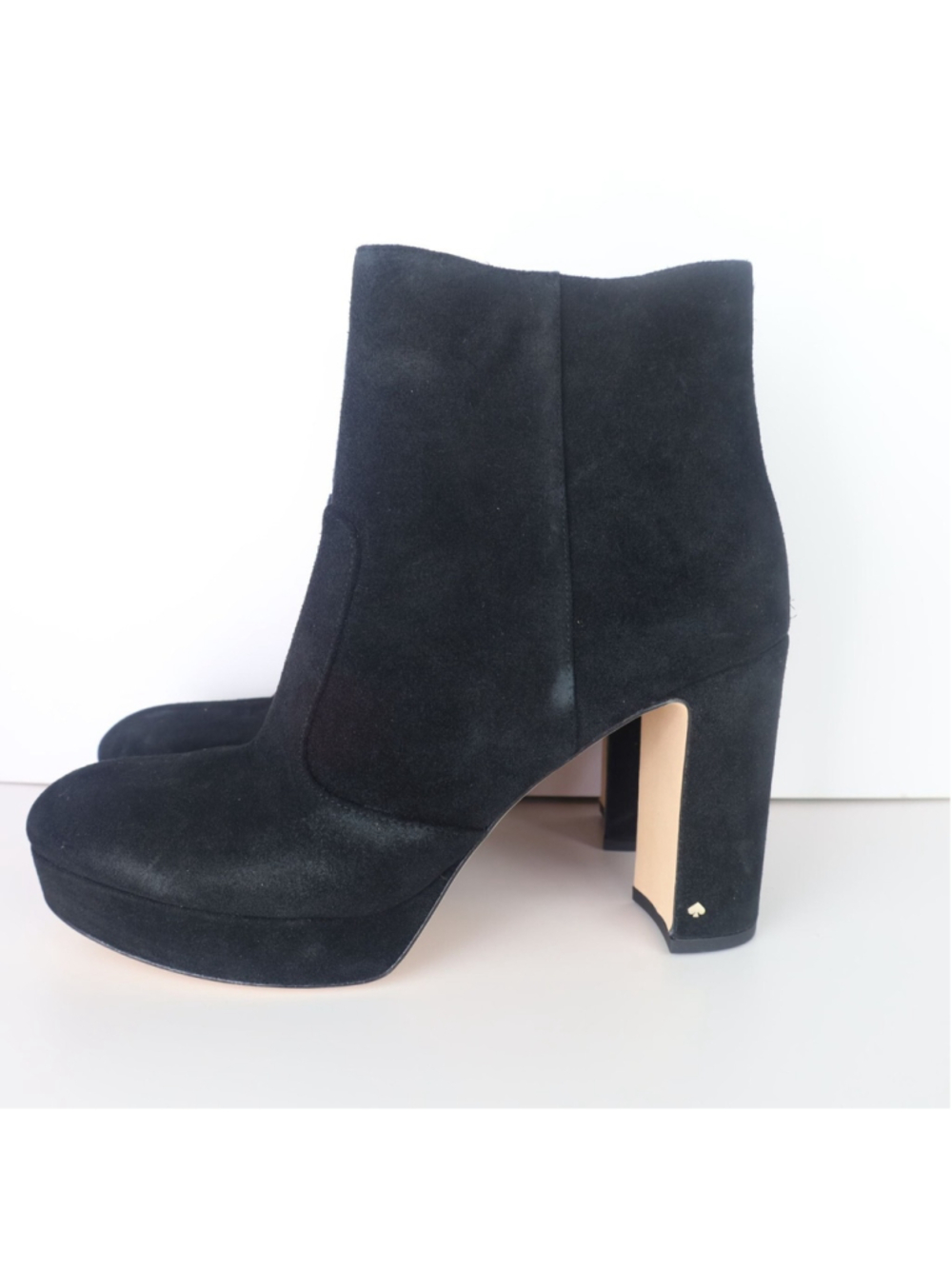 Kate Spade NY Barrett Suede Heel Boots Black 10 - Picture 4 of 16